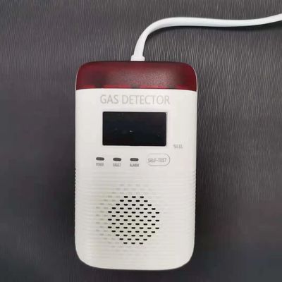 Wired Natural Gas Detector Alarm 0-20%LEL 85dB With Sound / Light Warning