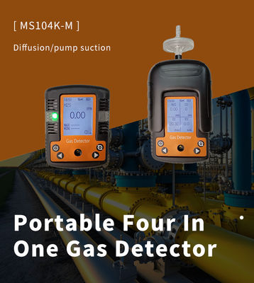 MS104K-M 4 In 1 Portable Gas Analyser O2 H2S CO Combustible Gas / LEL Multi Gas Detector